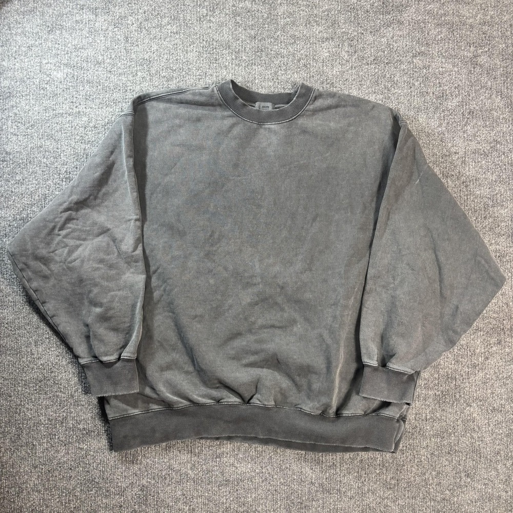 SKIMS Sweatshirt Womens 2X Gray Fleece Crewneck Pullover Solid Casual Lounge